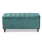 Baxton Studio Kaylee Teal Blue Velvet Upholstered Tufted Storage Ottoman Bench 160-9936 - alternate 4